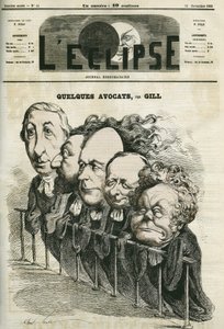 Alcuni avvocati, Emmanuel Arago, Leon Gambetta, Jules Grevy, Laurier e Adolphe Cremieux. Copertina in 