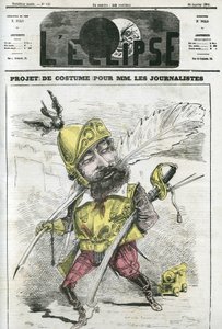Progetto di abito per giornalisti gentiluomini, in guardia e protetti da armature. Copertina di "L