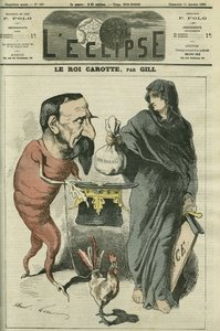 Il Re delle Carote, Napoleone III (1808-1873), Presidente della Repubblica e Imperatore dei Francesi fino alla sconfitta di Sedan nel 1870. Copertina in "L