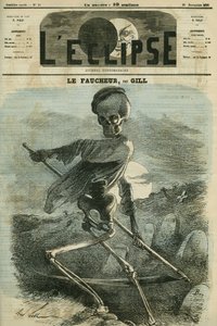Il Mietitore, una rappresentazione della Morte. Copertina in "L