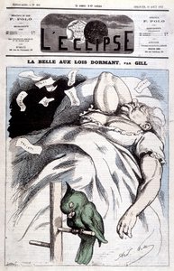 Caricatura di Victoria in "La Bella Addormentata" - di Gill, in "L