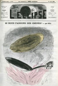 Perché non facciamo le crepes? , illustrazione di Gill in reazione alla censura. Copertina in "L