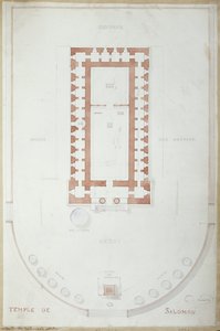 Piano del Tempio di Salomone a Gerusalemme, metà XIX secolo da Andre Lenoir