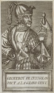 Geoffrey di Lusignano, Conte di Giaffa e Ascalona, Signore di Vouvant e Mervent di Montcontour e Soubise, illustrazione da 