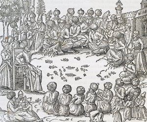 Incontro tra Turchi e Arabi, Marocco, incisione da Cosmologia Universale, di André Thevet (1504-1592), Parigi da Andre Thevet