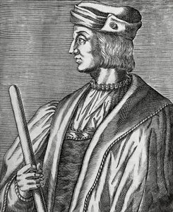 Ritratto di Gaston de Foix, Duca di Nemours (1489-1516), incisione da Les Vrais pourtraits et Vies des Hommes illustres da Andre Thevet