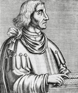 Ritratto di Philippes de Commines (circa 1445-circa 1512), storico e diplomatico, incisione da Les Vrais pourtraits et Vies des Hommes illustres