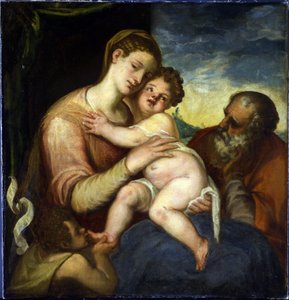La Sacra Famiglia con Giovanni Battista da Andrea Schiavone