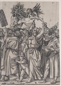 Sezione B: Isacco, Noè e altre figure, dal Trionfo di Cristo, 1836 da Andrea Andreani