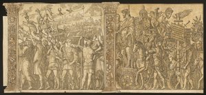 Il trionfo di Giulio Cesare [n.1 e 2 più 2 colonne], 1599 da Andrea Andreani