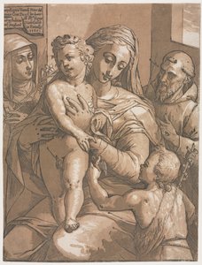 Vergine e Bambino con San Giovanni, Santa Caterina da Siena e San Francesco da Andrea Andreani