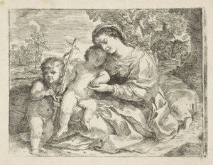 Sacra Famiglia con il giovane Giovanni Battista da Andrea Camassei