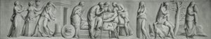 Pannello a grisaille, raffigurante la scena della morte di Meleagro da Andrea Casali
