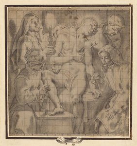 Figure che curano il ferito San Sebastiano da Andrea Lilio