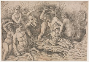 Battaglia degli dei del mare - parte destra, c. 1485-88