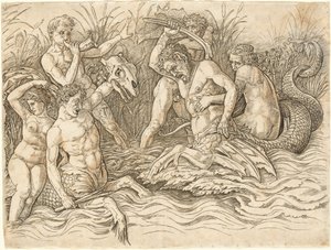 Battaglia degli dei del mare (metà destra) da Andrea Mantegna