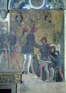 Cortigiani della corte del Marchese Ludovico Gonzaga III di Mantova (dalla Camera degli Sposi o Camera Picta) da Andrea Mantegna