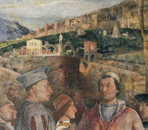 (dettaglio) affresco nella Camera degli Sposi di Andrea Mantegna, Castello di San Giorgio, Mantova da Andrea Mantegna