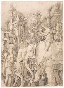 Elefanti che portano torce da Andrea Mantegna