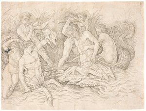 La battaglia degli dei del mare, metà destra da Andrea Mantegna