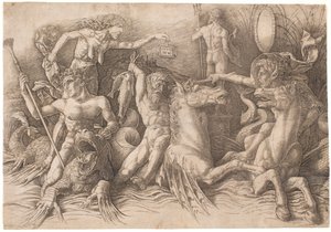 La battaglia degli dei del mare, metà sinistra