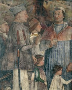 Luigi II, Cardinale Francesco, Francesco II e Sigismondo Gonzaga, (dettaglio) da Andrea Mantegna