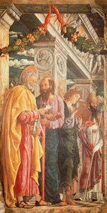 Santi Pietro e Paolo e due Santi (dettaglio dal Polittico di San Zeno) da Andrea Mantegna