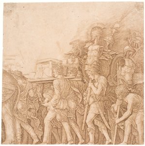 Soldati che portano trofei da Andrea Mantegna