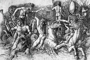La battaglia degli Dei del Mare (dettaglio) da Andrea Mantegna