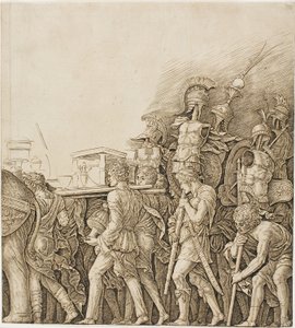 Trionfo di Cesare: Soldati che Portano Trofei da Andrea Mantegna