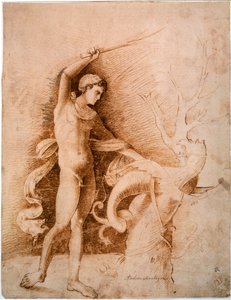 Giovane che combatte il drago, fine XV secolo da Andrea Mantegna