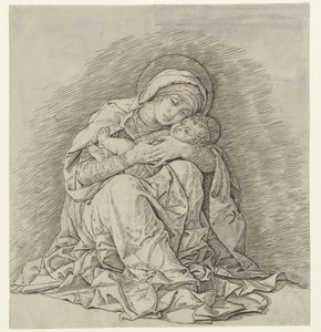 Maria seduta con bambino da Andrea Mantegna