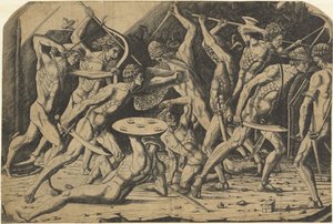 Battaglia di Uomini Nudi da Andrea Mantegna or School after Antonio del Pollaiuolo