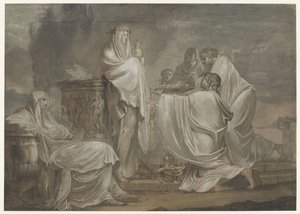 Scena di sacrificio con vestali da Andrea Oppiani