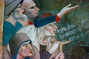 Frammento di un affresco che mostra il trionfo della morte da Andrea Orcagna