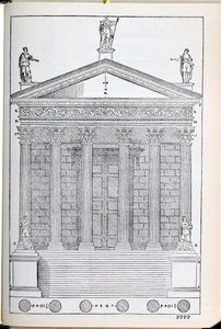 Elevazione del Tempio di Nimes, illustrazione da una copia facsimile di 