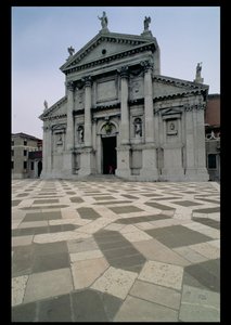 Facciata della chiesa, costruita 1564-80, facciata realizzata nel 1607-11 da Andrea Palladio