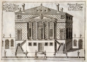 Facciata principale di Villa Foscari, conosciuta come La Malcontenta, Mira da Andrea Palladio