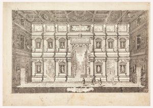 Veduta del palco del Teatro Olimpico a Vicenza