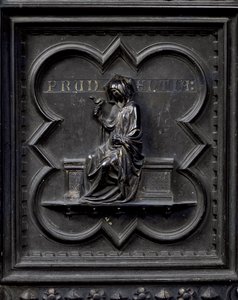 Prudenza, pannello H delle porte sud del Battistero di San Giovanni, 1336 da Andrea Pisano