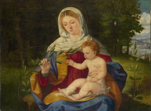 La Vergine e il Bambino con un ramo d