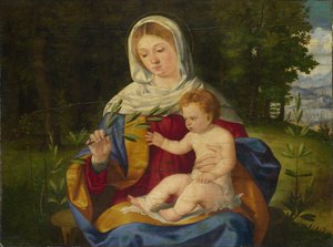 La Vergine e il Bambino con un Ramo d