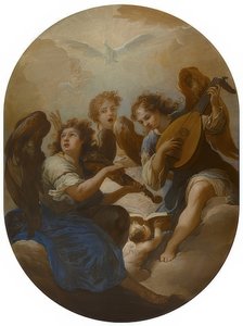 Tre angeli musicanti. 1720 da Andrea Procaccini