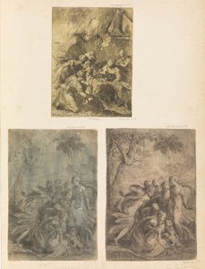 Adorazione dei pastori, Mosè salvato dal Nilo