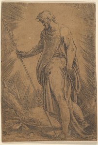 Un apostolo con un bastone rivolto a sinistra, ca. 1540-60