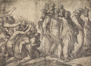Cristo guarisce i lebbrosi, ca. 1545 da Andrea Schiavone