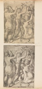 Mosè mostra le quaglie agli Israeliti (ca. 1545) da Andrea Schiavone