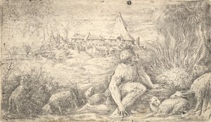 Mosè e il roveto ardente da Andrea Schiavone