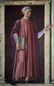 Dante Alighieri dalla serie di uomini e donne famosi della Villa Carducci da Andrea del Castagno