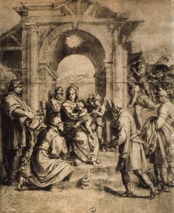 Adorazione dei Magi, disegno di Andrea del Sarto. Gabinetto dei Disegni e delle Stampe, Uffizi, Firenze da Andrea del Sarto